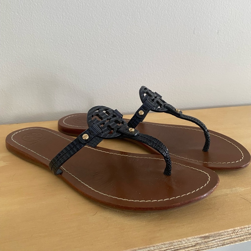 Navy Blue Tory Burch Sandals